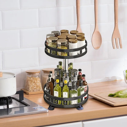 360° Rotatable Metal Storage Organizer