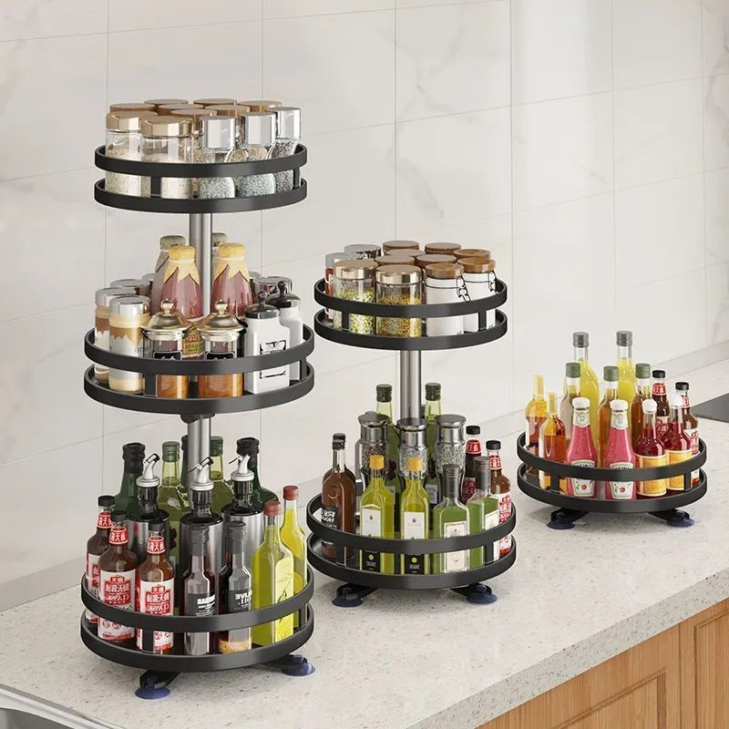 360° Rotatable Metal Storage Organizer